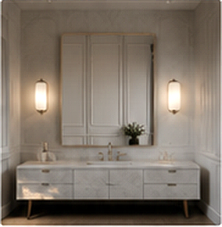 Bathroom with Aurelia wall lights
